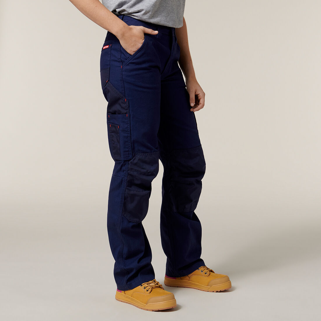 Blue Palma Face patch cotton cargo trousers | Acne Studios | MATCHES UK