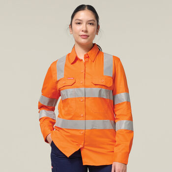 Women's Core Biomotion Hi-vis Taped Long Sleeve Cross Back