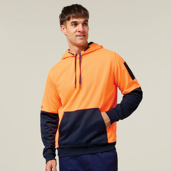 Foundations Hi-Visibility Two Tone Brushed Fleece Hoodie