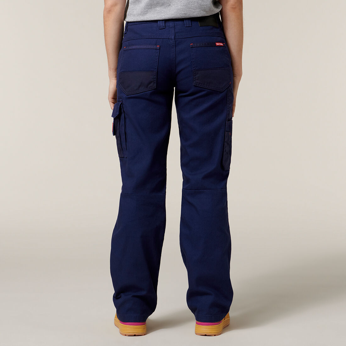 Womens Elastic Navy Cargo Pant | Dovetail Workwear